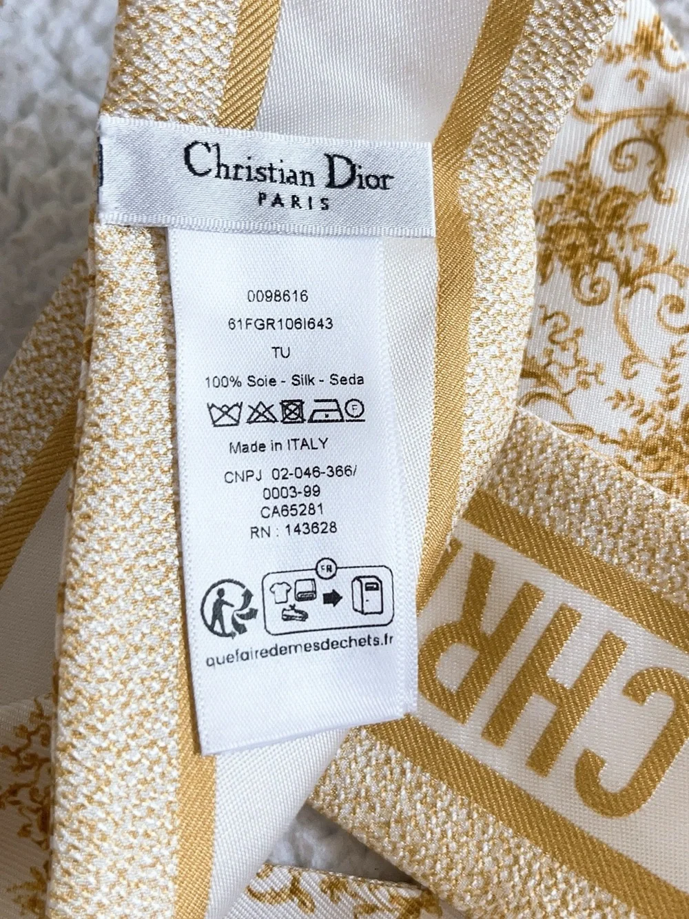 Dior Jardin  D’hiver Mitzah Silk Scarf